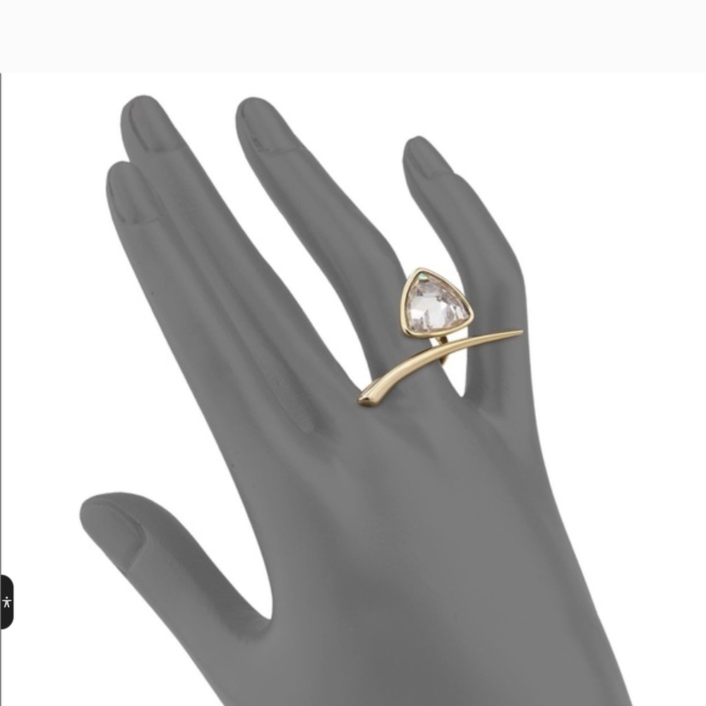 Alexis Bittar Gold and Clear Crystal Ring